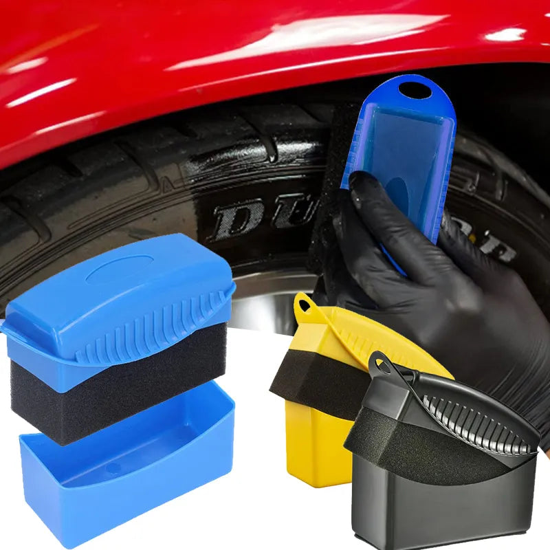 2/1Pcs Car Wheel Polish Waxing Sponge ABS Cover Water Suction